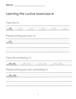 how to write a lowercase n in cursive: exploring the nuances of cursive script